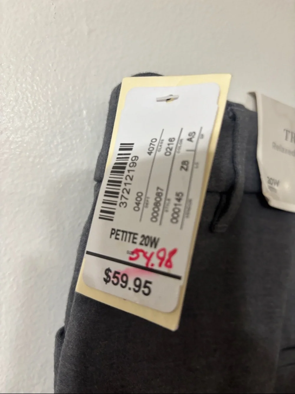 NWT CJ Banks Grey Relaxed Fit High Rise Trouser Pants Straight Leg Size 20WP - Picture 4 of 6